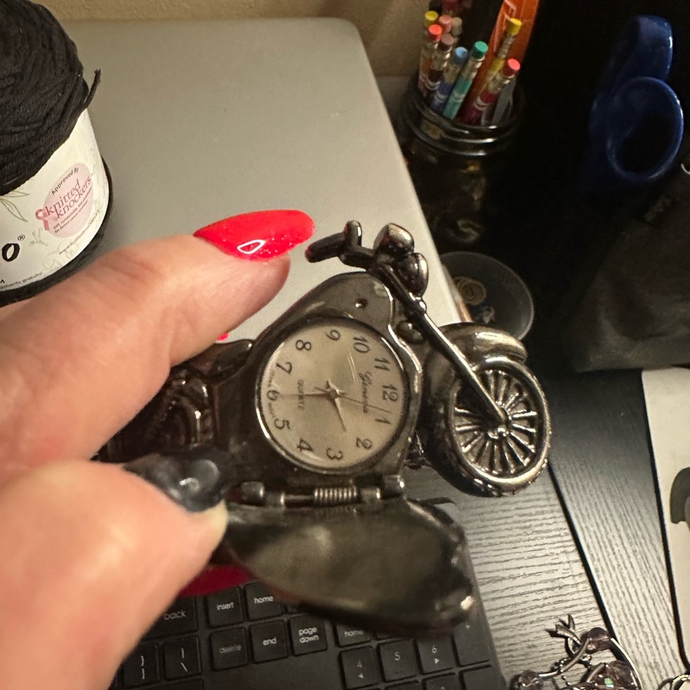 Hematite Motorcycle Bracelet Watch